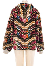Chevron Tapestry Bomber Jacket Jacket arcadeshops.com