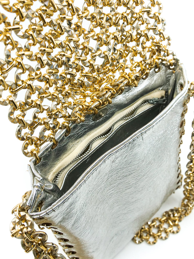 Metallic Silver Chain Strap Bag Accessory arcadeshops.com