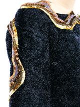 Kansai Embellished Tinsel Shag Sweater Top arcadeshops.com