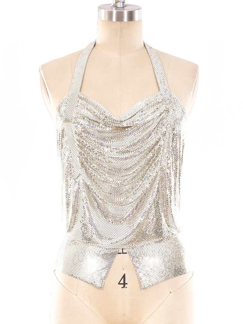 Whiting and Davis Chainmail Halter Top Top arcadeshops.com