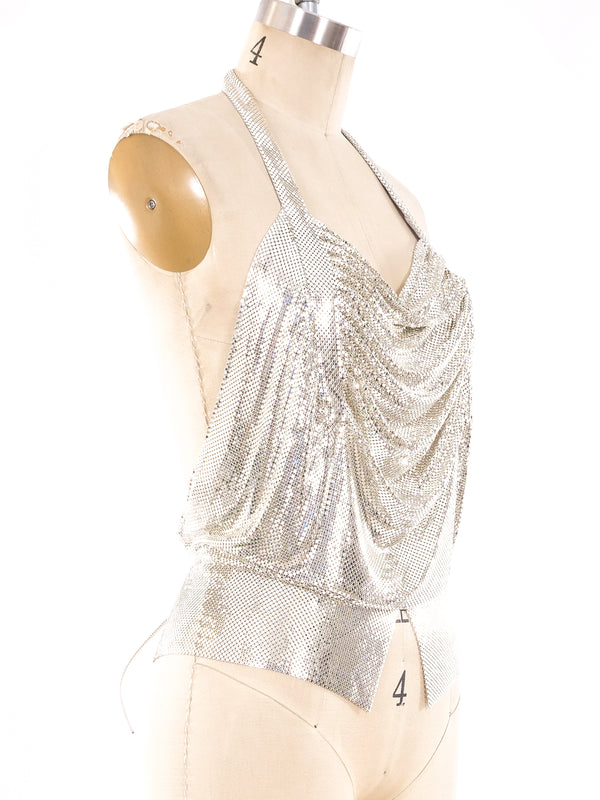 Whiting and Davis Chainmail Halter Top Top arcadeshops.com