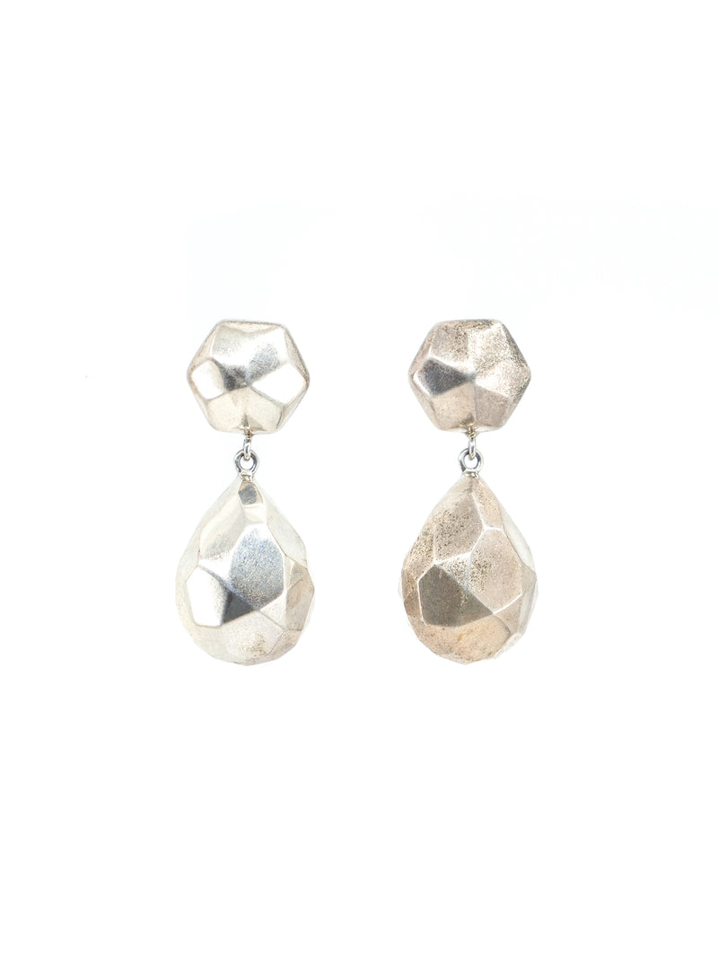 Sterling Silver Faceted Drop Earrings Accessory arcadeshops.com