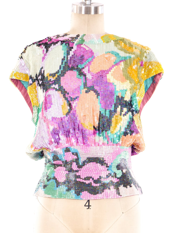 Neil Bieff Sequin Embellished Sleeveless Top Top arcadeshops.com