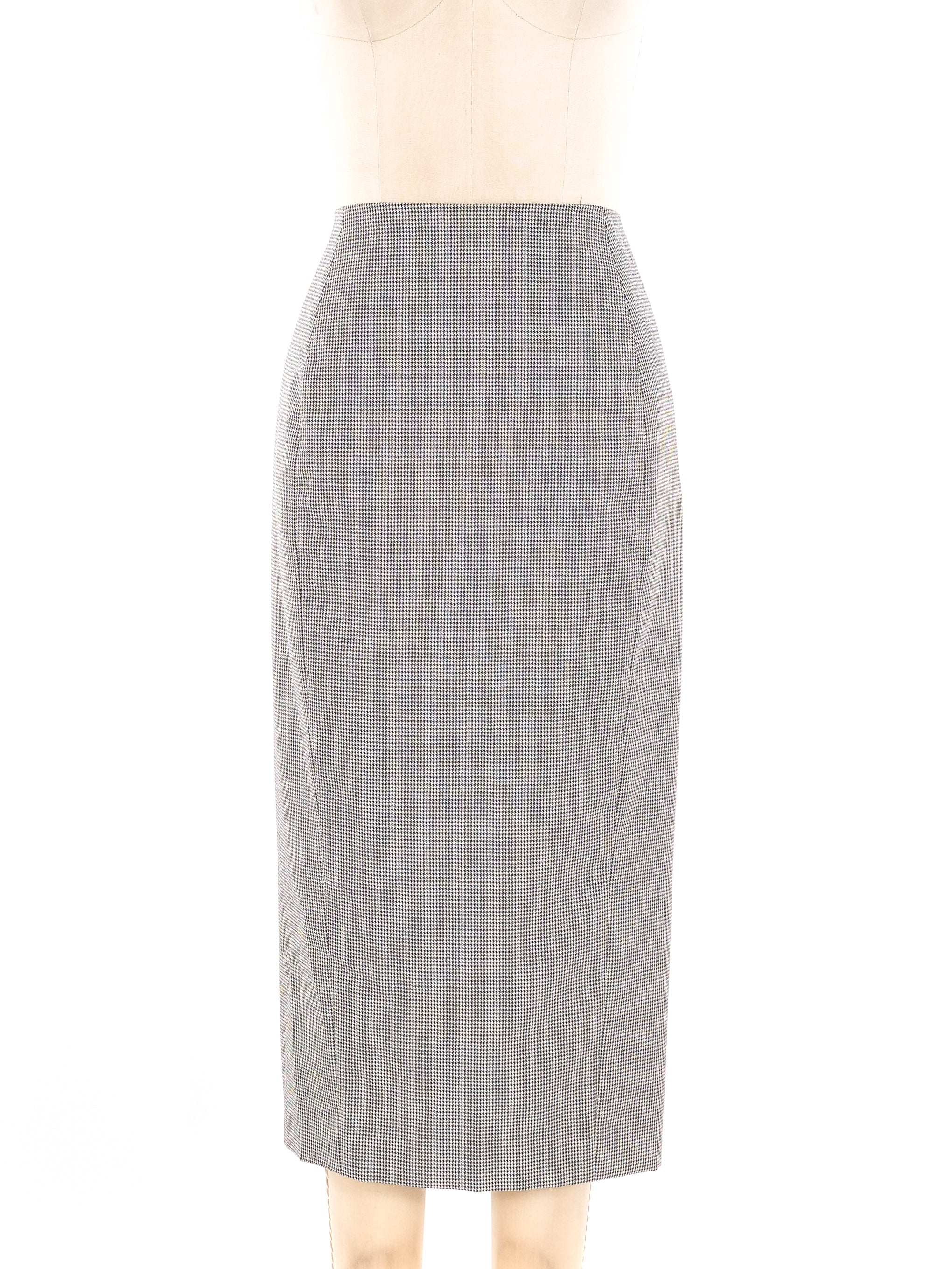 1995 John Galliano Houndstooth Skirt Suit 1995 John Galliano Houndstooth Skirt Suit