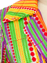 Thea Porter Rainbow Sequin Striped Jacket Jacket arcadeshops.com