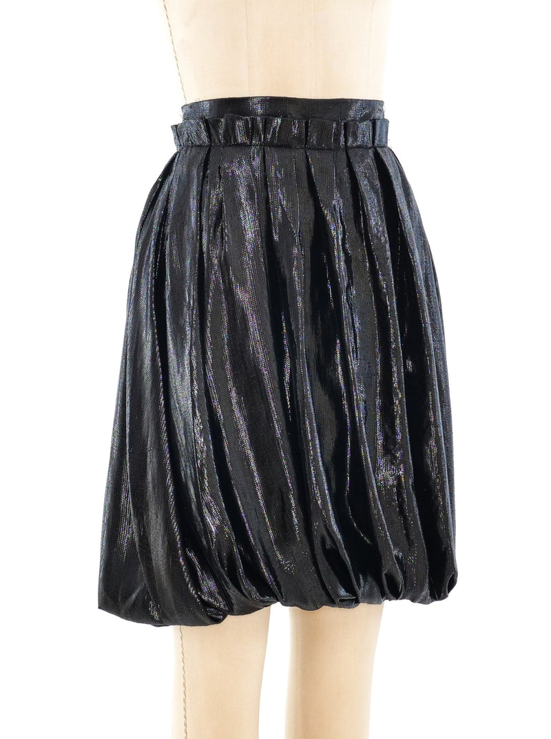 Krizia Black Lurex Bubble Skirt Bottom arcadeshops.com