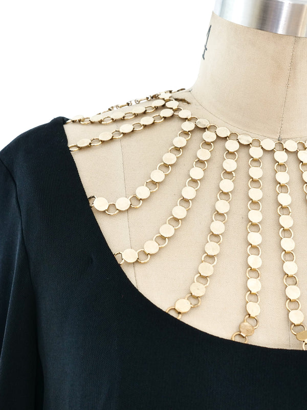 Chain Bib Maxi Dress Dress arcadeshops.com