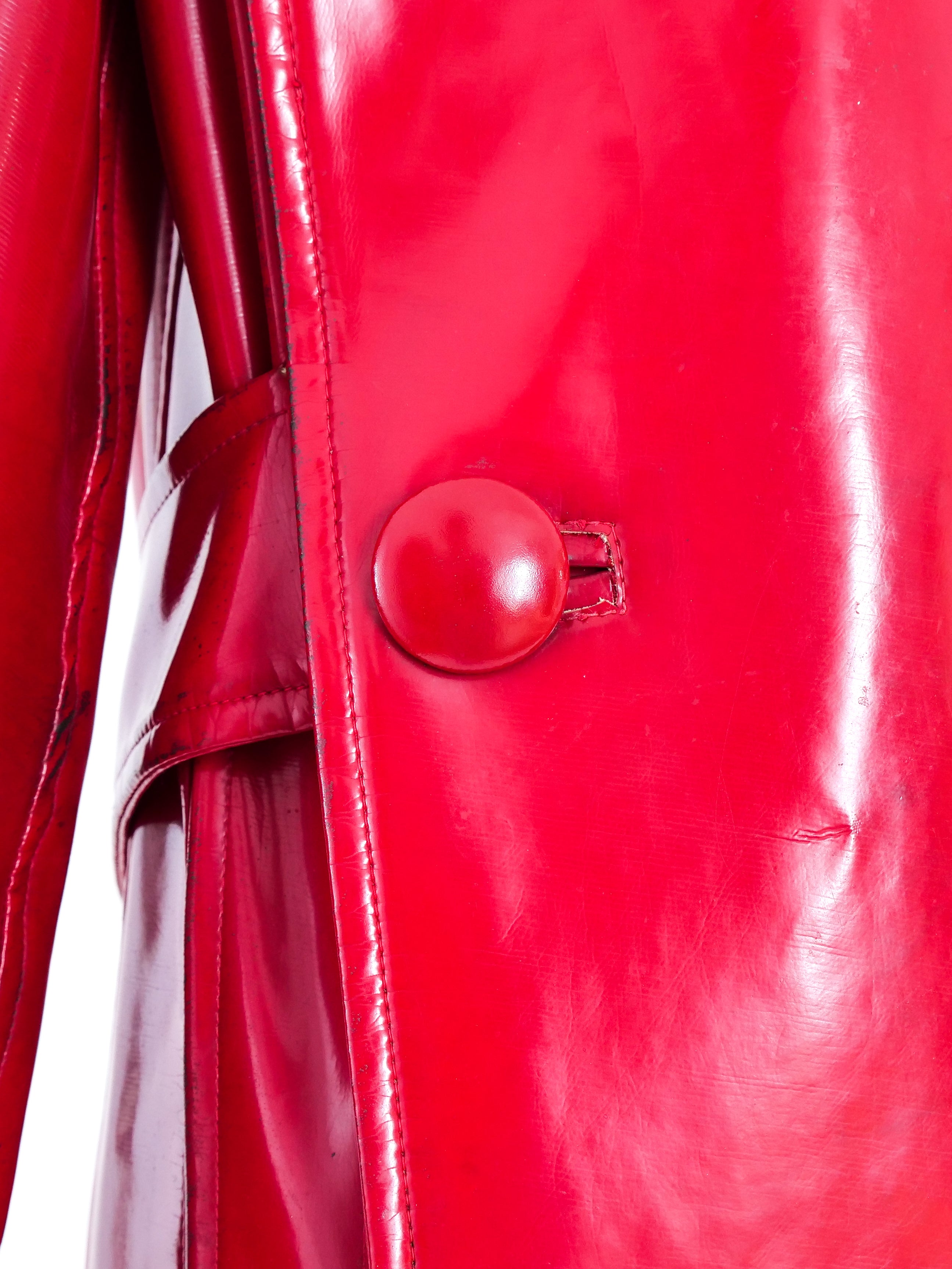 Christian Dior Red Vinyl Raincoat