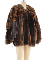 Claude Montana Fringed Sheared Beaver Fur Coat Outerwear arcadeshops.com