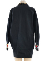 Stud Embellished Twill Jacket Jacket arcadeshops.com