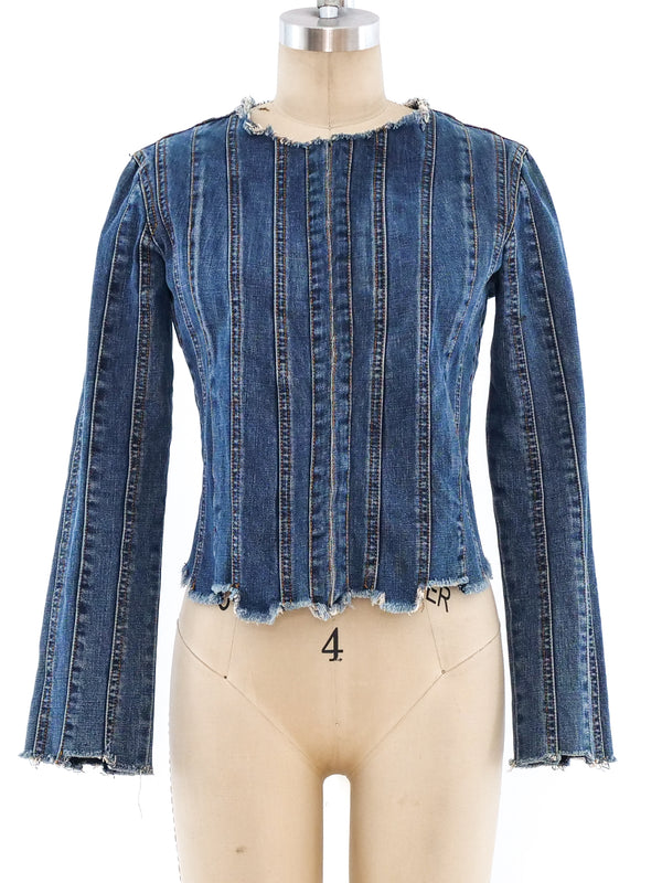 Plein Sud Pieced Denim Jacket Jacket arcadeshops.com