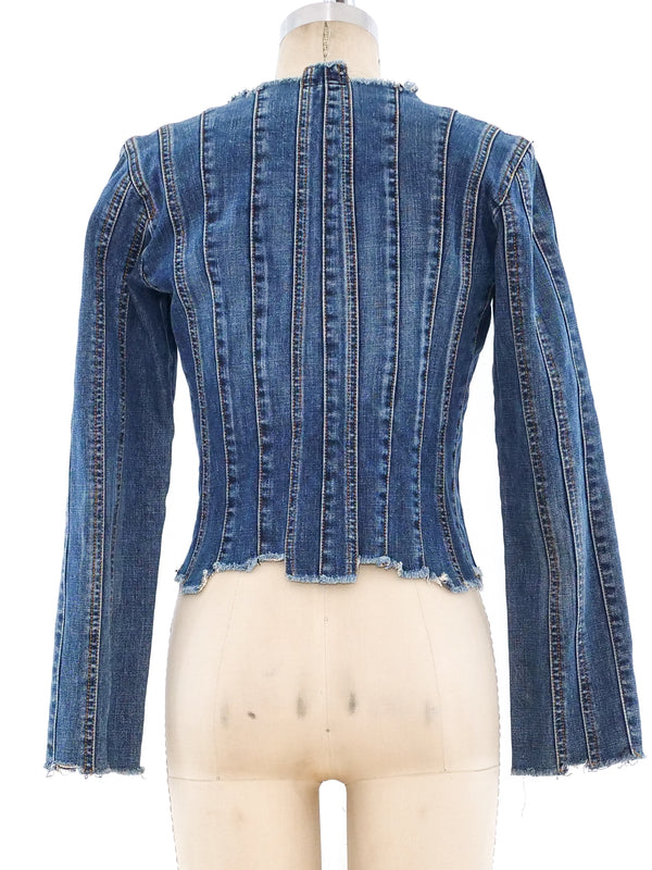 Plein Sud Pieced Denim Jacket Jacket arcadeshops.com