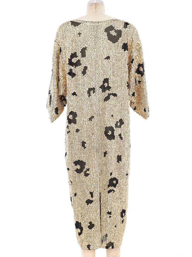 Leopard Sequin Silk Chiffon Dress Dress arcadeshops.com