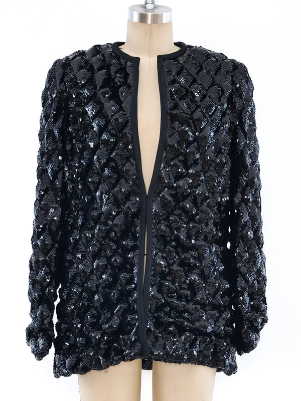 Bill Blass Quilted Sequin Jacket Jacket arcadeshops.com