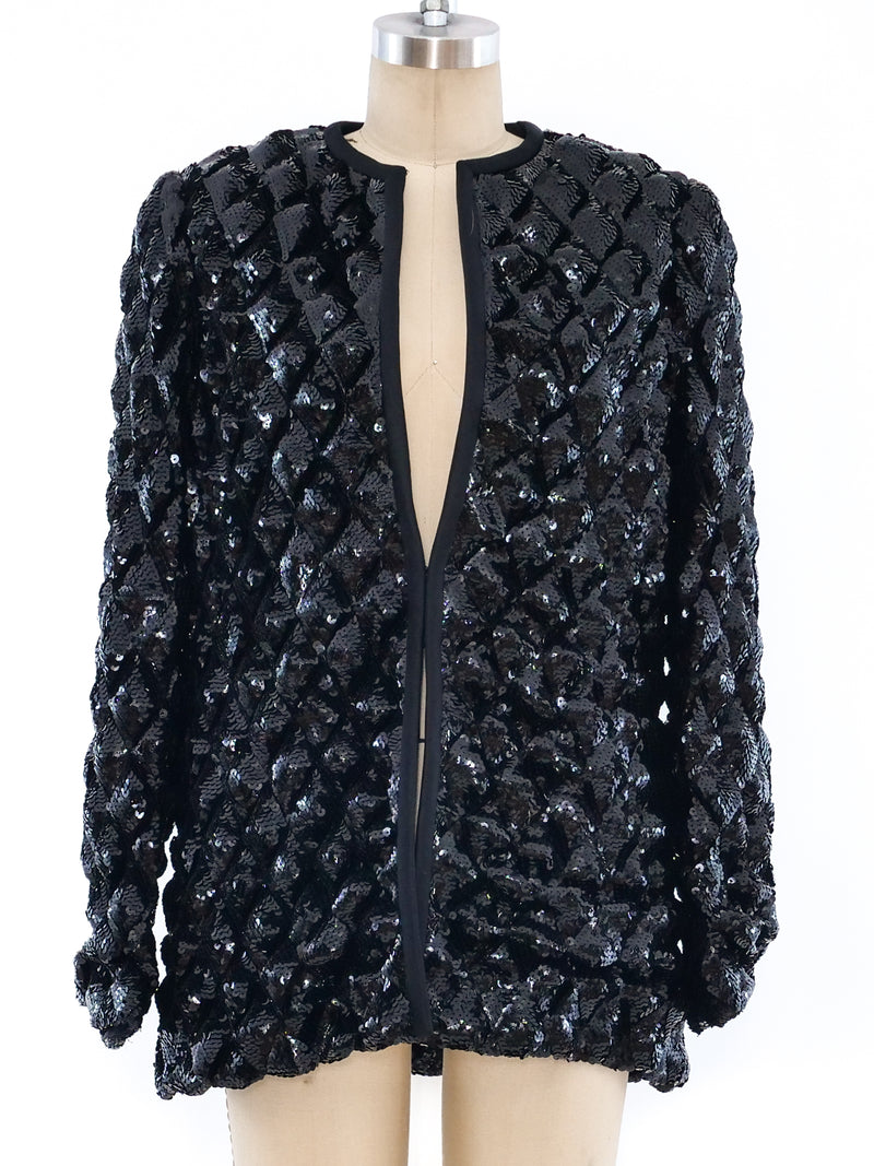 Bill Blass Quilted Sequin Jacket Jacket arcadeshops.com