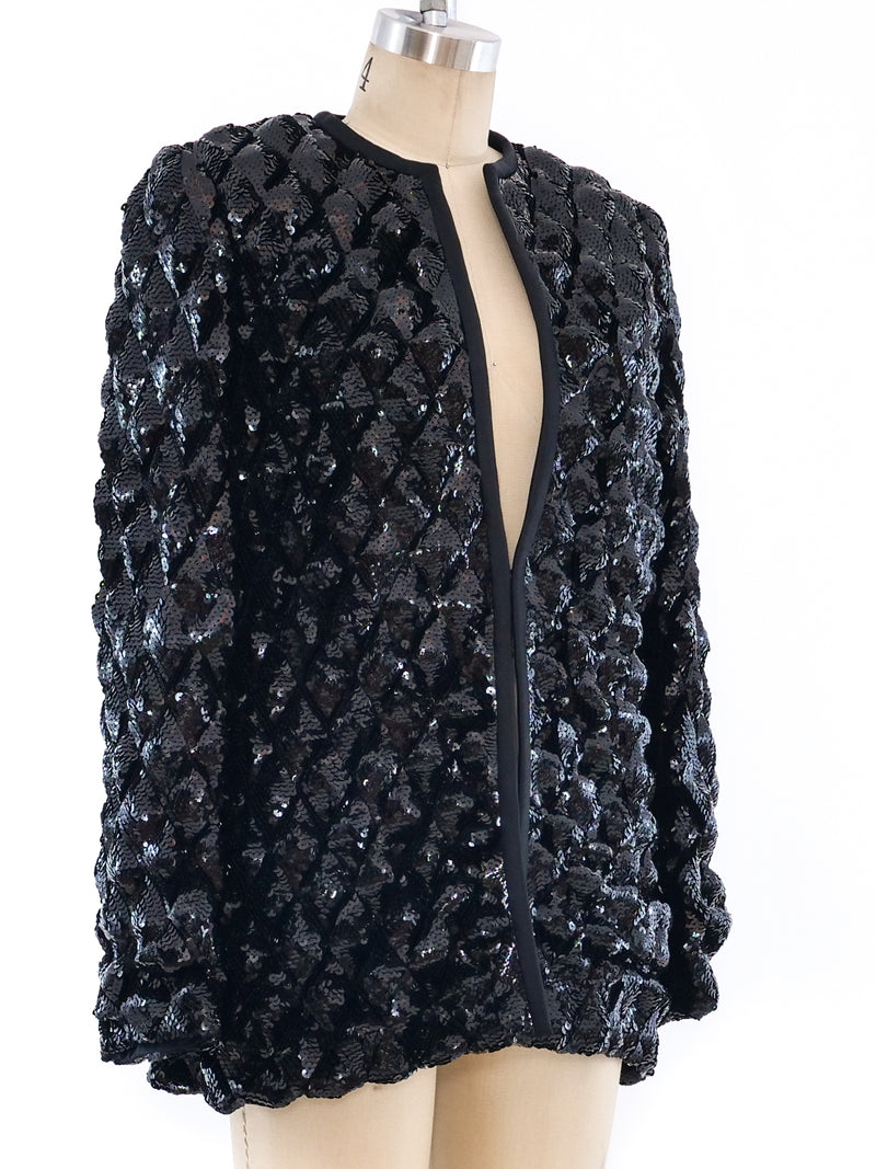 Bill Blass Quilted Sequin Jacket Jacket arcadeshops.com
