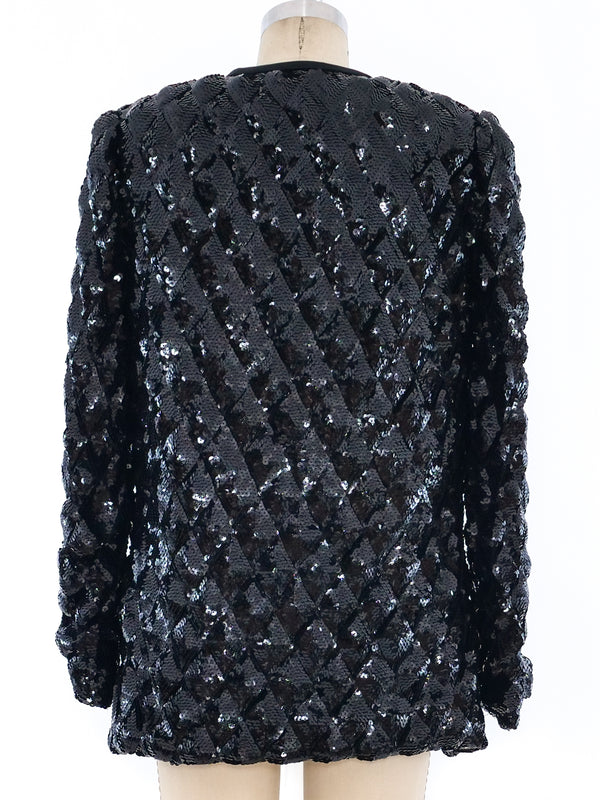 Bill Blass Quilted Sequin Jacket Jacket arcadeshops.com