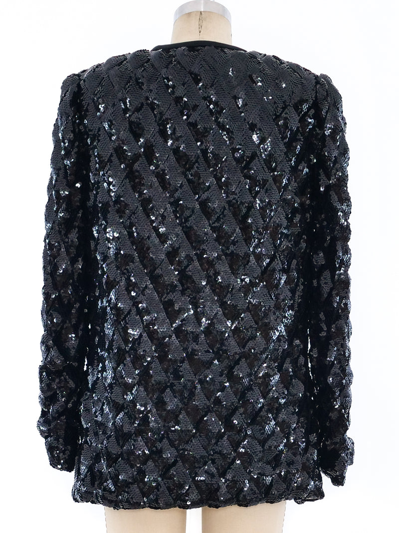 Bill Blass Quilted Sequin Jacket Jacket arcadeshops.com