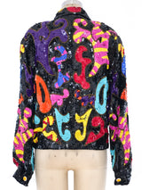 Sequin Embellished Silk Jacket Jacket arcadeshops.com