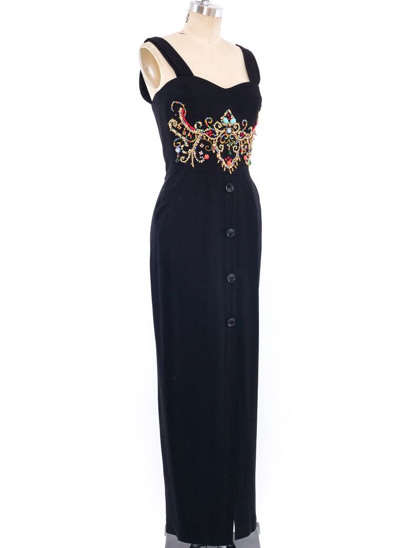 Gianfranco Ferre Embellished Bustier Dress Dress arcadeshops.com