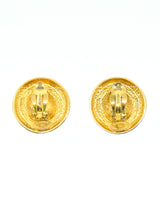 Chanel Shield Button Earrings Accessory arcadeshops.com