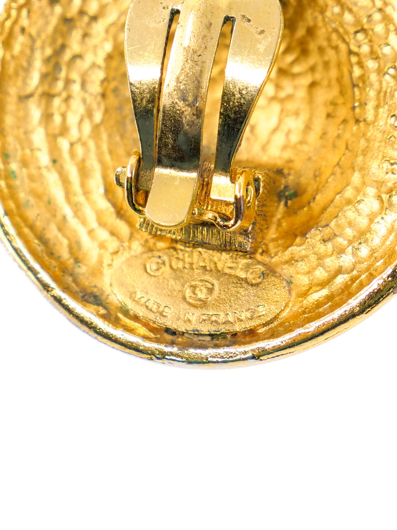 Chanel Shield Button Earrings Accessory arcadeshops.com