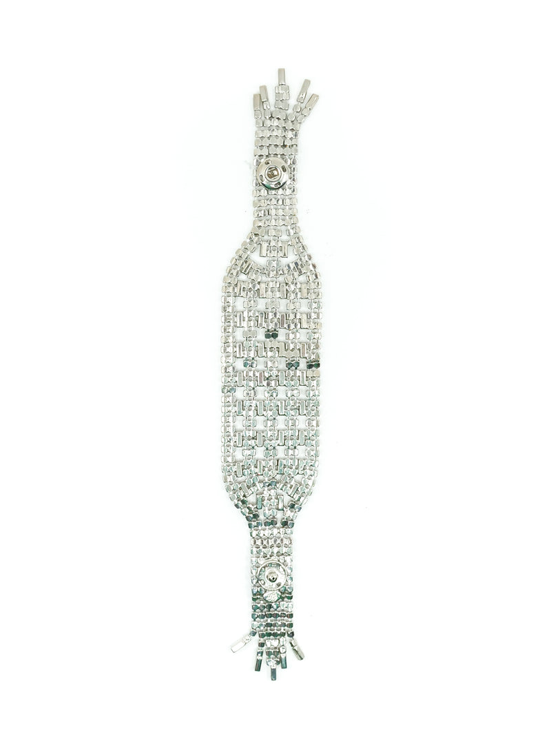 Rhinestone French Cuff Style Bracelet Accessory arcadeshops.com