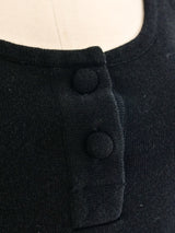 Fendi Loop Fringe Scoop Neck Tee Top arcadeshops.com