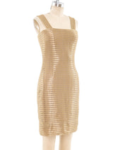 Calvin Klein Metallic Gold Lace Dress Dress arcadeshops.com