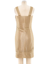 Calvin Klein Metallic Gold Lace Dress Dress arcadeshops.com