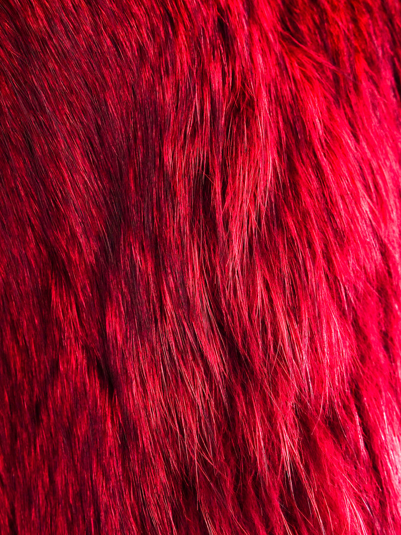Christian Dior Black Cherry Fox Fur Coat Outerwear arcadeshops.com