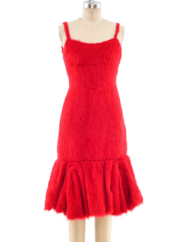 Prada Faux Fur Dress Dress arcadeshops.com