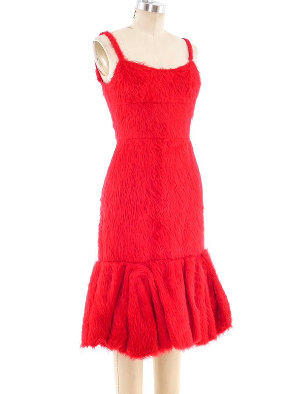 Prada Faux Fur Dress Dress arcadeshops.com
