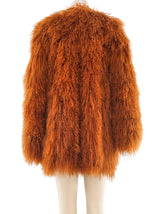 1994 Yves Saint Laurent Orange Mongolian Fur Coat Outerwear arcadeshops.com