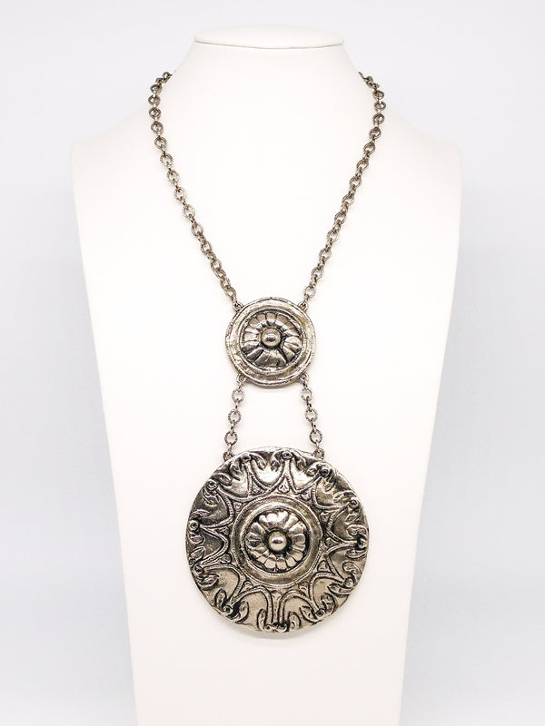 Oversized Medallion Disc Necklace Jewelry arcadeshops.com