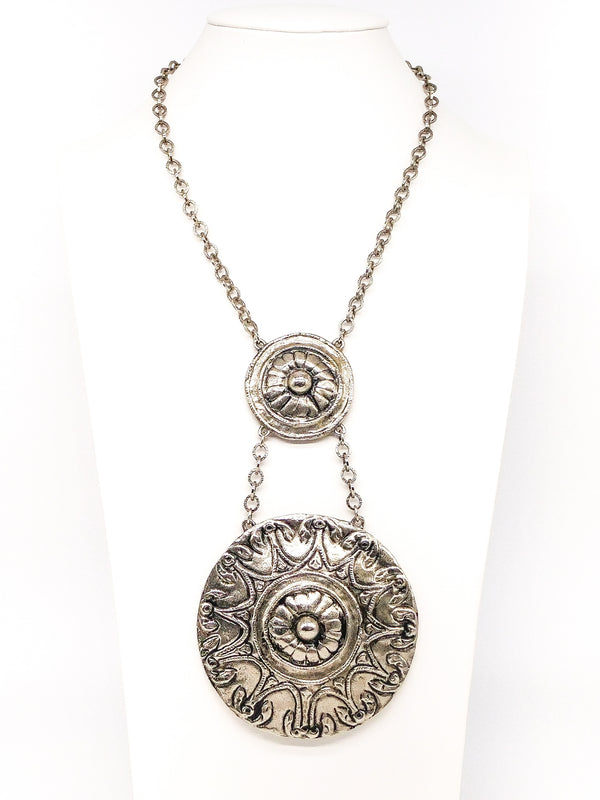 Oversized Medallion Disc Necklace Jewelry arcadeshops.com