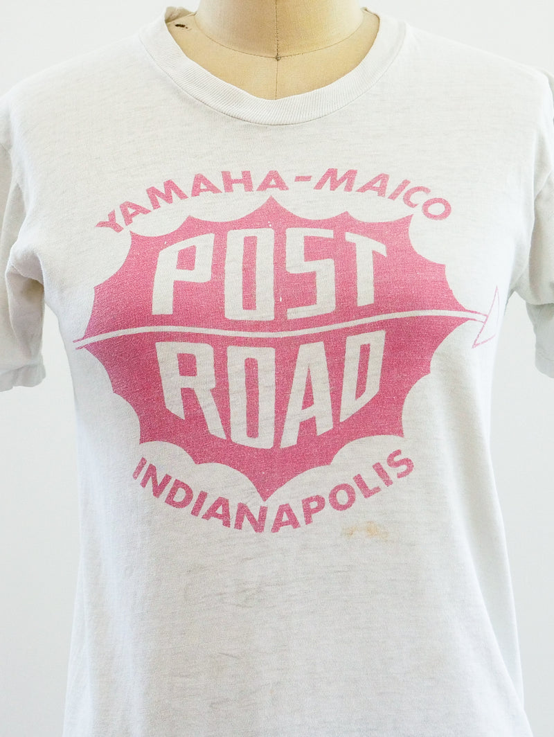1950's Post Road Motorcyle Tee T-shirt arcadeshops.com