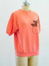 1970's Butterfly Short Sleeve Sweatshirt T-shirt arcadeshops.com