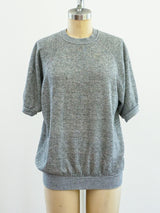 Heather Grey Blank Short Sleeve Sweatshirt T-shirt arcadeshops.com