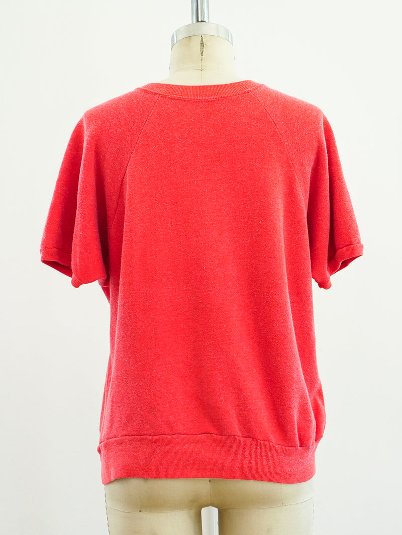 Red Short Sleeve Sweatshirt T-shirt arcadeshops.com