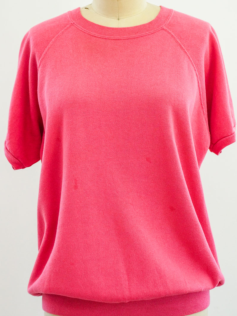 Pink Blank Short Sleeve Sweatshirt T-shirt arcadeshops.com