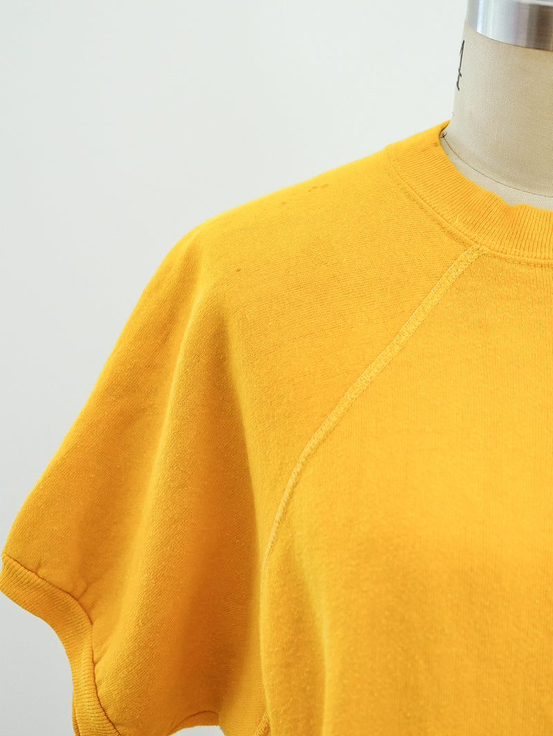 Mustard Blank Short Sleeve Sweatshirt T-shirt arcadeshops.com