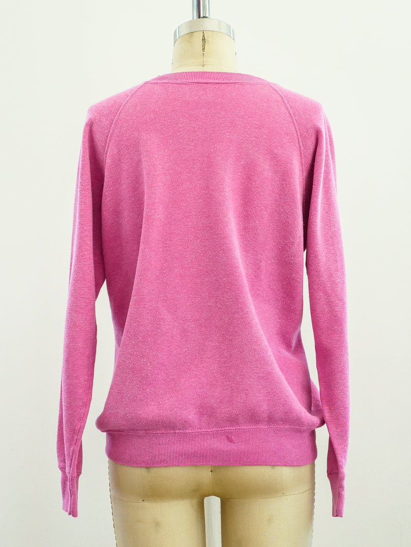 Pink Blank Long Sleeve Sweatshirt T-shirt arcadeshops.com