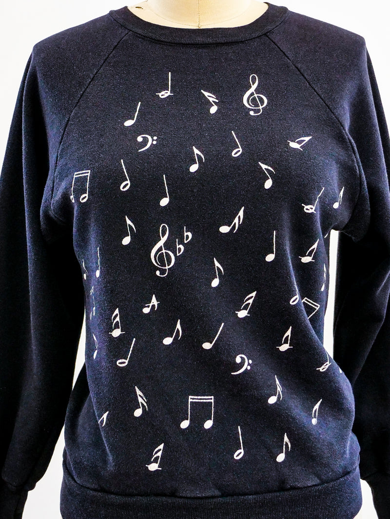 Music Note Graphic Sweatshirt T-shirt arcadeshops.com