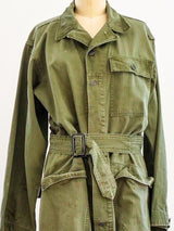 Army Green Zippered Flight Suit Jumpsuit arcadeshops.com
