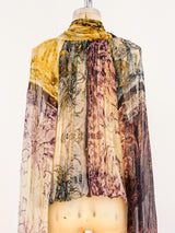 Jean Paul Gaultier Printed Silk Chiffon Top Top arcadeshops.com