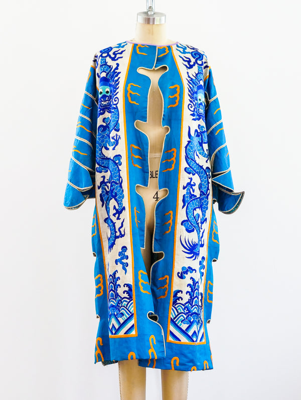 Dragon Embroidered Chinese Silk Robe Jacket arcadeshops.com