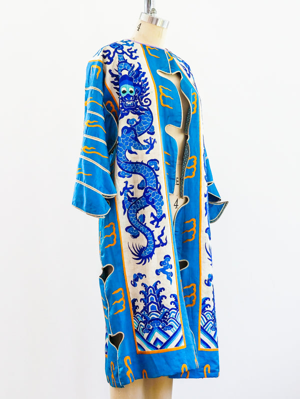 Dragon Embroidered Chinese Silk Robe Jacket arcadeshops.com