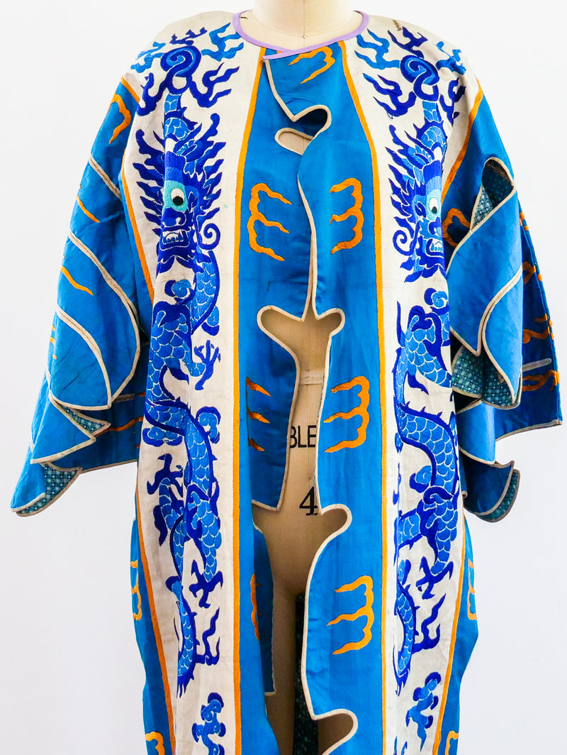 Dragon Embroidered Chinese Silk Robe Jacket arcadeshops.com