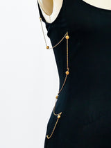 Versace Chain Embellished Jersey Dress Dress arcadeshops.com